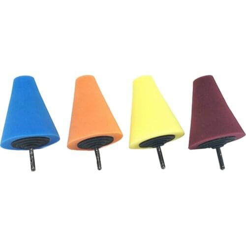 Burnishing Foam Sponge Polishing Buffing Pads For Car Wheel Hub Tool Car Cleaning Cone Shaped Wheel Hubs Disk