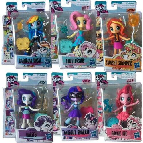 Hasbro My Little Pony Equestria Girls Mini Dolls Theme Series Twilight Sparkle Rainbow Dash Fluttershy C0839 Girl Toy Set