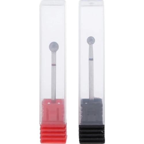 Pack 2 Steel Diamond Nail Drill Fils Cuticle Clean 3/32 for Nail Salon Manicure