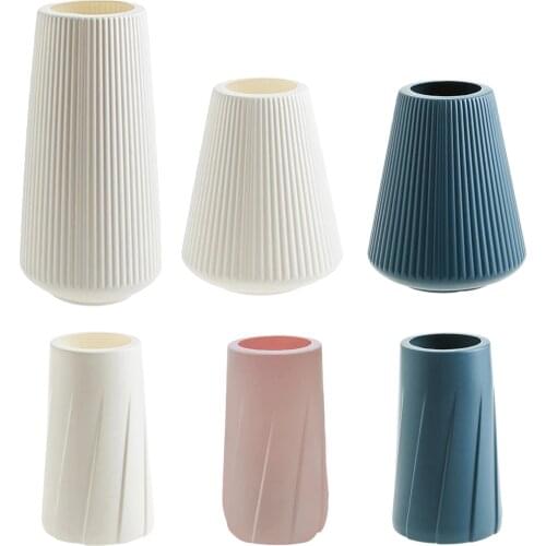 Non Breakable Plastic Flower Vase Decoration Desktop Flower Pot Basket Home Decoration