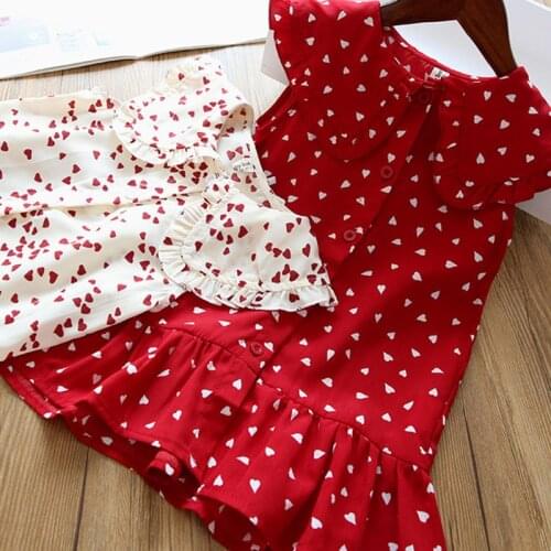 2020 2-7Y kids Girls Dress Summer Girls Sleeveless Chiffon Polka Dot Dress Princess Dress For Girl Children Clothing