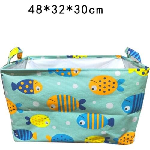 Cotton and Linen Drawstring Top Foldable Quilt Bag Moisture-proof Washable Drawstring Quilt Clothes Storage Box Canvas Square