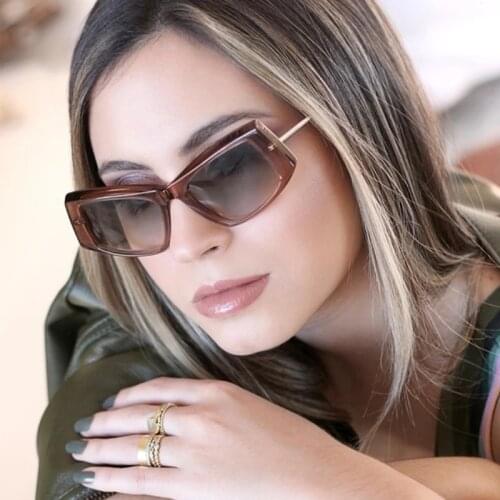 Square Sunglasses Women Fashion Rectangle New Vintage Cat Eye Shades Men Brand Designer Luxury Sun Glasses UV400 Small Eyewear