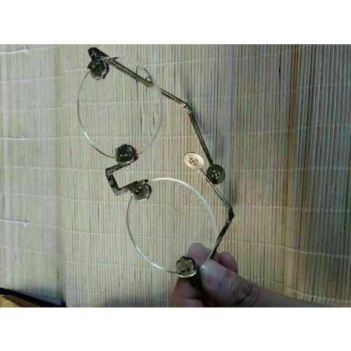 Old Shanghai Republic natural crystal glasses pure copper frame sunglasses