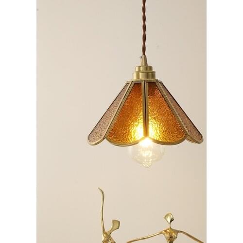 Smart tmall Genie chic retro minority brass window study bedside bar restaurant coffee shop Chandelier