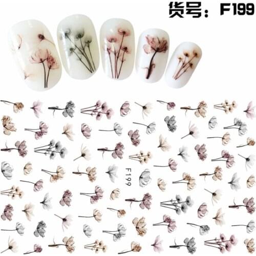 SUPER THIN SELF ADHESIVE 3D NAIL ART NAIL SLIDER STICKER FLOWER KITTEN CAT MAPLE LAEF BUG OWL F195-204