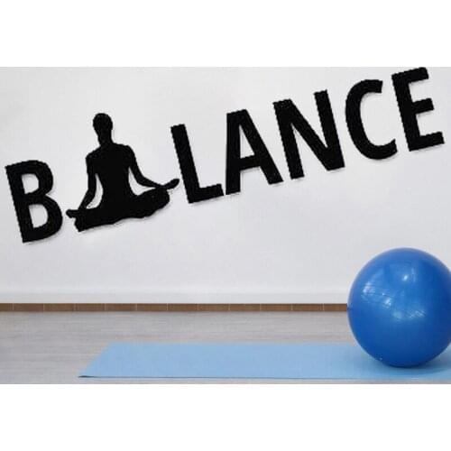 Vinyl Wall Stickers Yoga Room Decal Home Decoration Bedroom Murals Buddha Meditation Religion Creative Balance O38