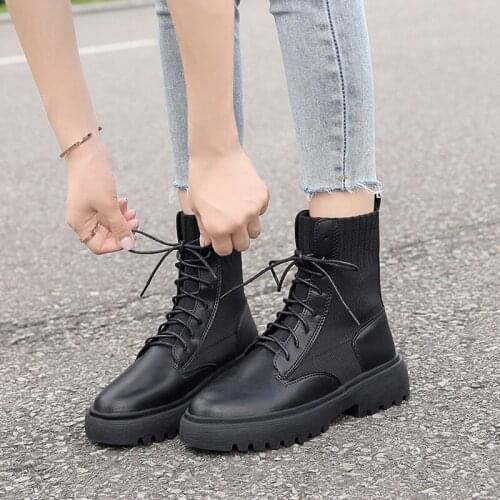 Martin boots womens autumn 2020 new socks boots wild British style breathable handsome motorcycle short boots children boots