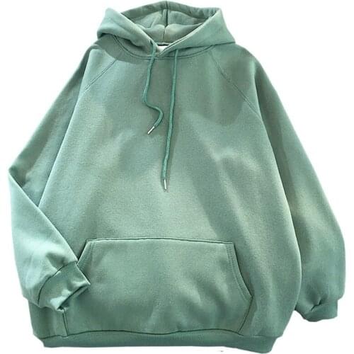 ZuoLunOuBa Winter Casual Women Clothes Hoodies Keep Warm Oversize Sweatshirt Kpop Femme Candy Gentle Pure Color Harajuku Hoodie