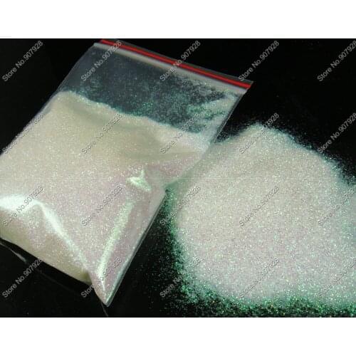 1/128"(0.2MM) 008 White Color with Green Tints Shining Nail Glitter Dust Powder for Nail Art DIY decoration and Glitter Crafts