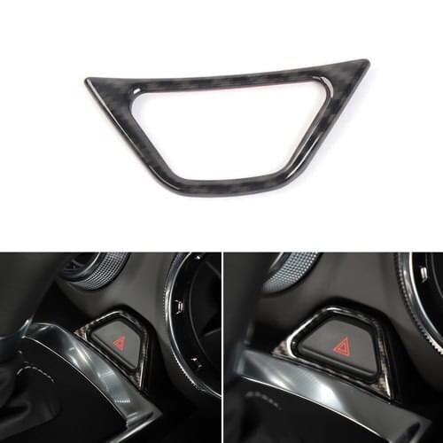 1pc Carbon Fiber Style Car Emergency Light Switch Button Cover Sticker for Chevrolet Camaro 2017 2018 Car Accessories Styling