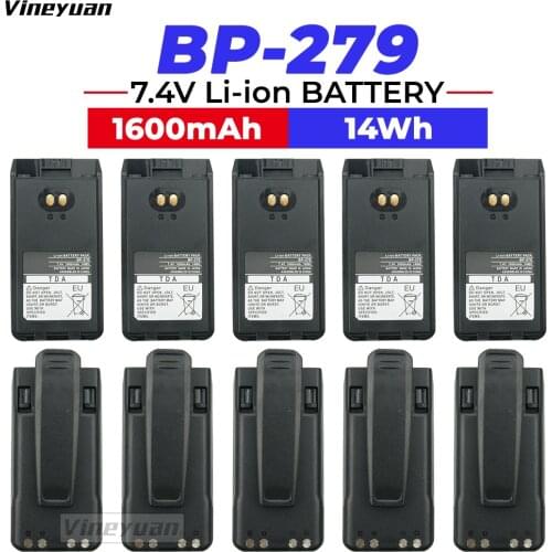 10 Pcs 1600mAh Replacement Battery for ICOM F1000S BP-279 F1000 F1000D F1000T F2000 F2000D F2000T FT-2000 IC-V88 Two Way Radio