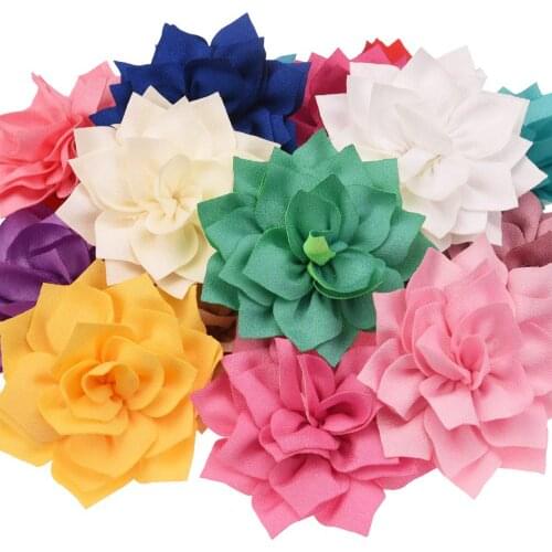 180PCS Cute 7.5cm fabric flowers Vintage Flower Headwear Fashion Hair Accessories No Hair bows Hairclip No Barrettes Hairpin