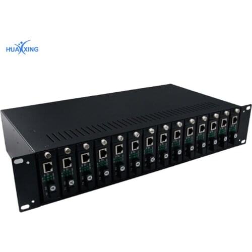 1U Rack Mounted Fiber Optic Media Converter / Video