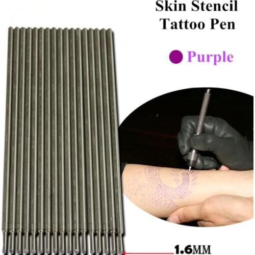 20pcs Purple Tattoo Skin Marking Pens For Tattoo Stencil Outline Supply