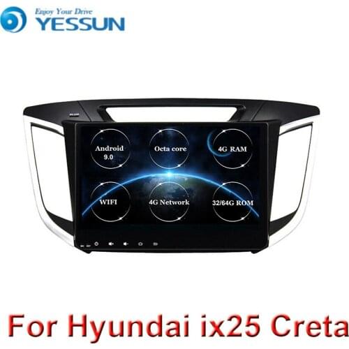 Octa core Android 9.0 4GB+64GB DSP Car Radio multimedia Video player GPS Navigation For hyundai Creta ix25 2 din no dvd