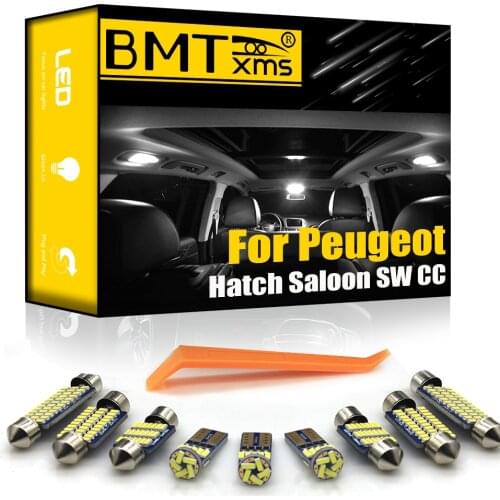 BMTxms For Peugeot 106 107 108 206 207 208 301 306 307 308 406 407 408 508 607 Hatch SW CC RCZ Canbus Car LED Interior Light