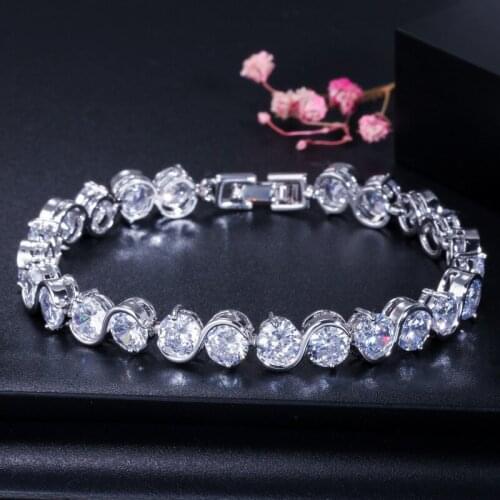 Trendy 100% 925 Sterling Silver AAA Zircon Citrine Amethyst Charm Bracelets High Quality Jewelry Bangle Bracelet for Women