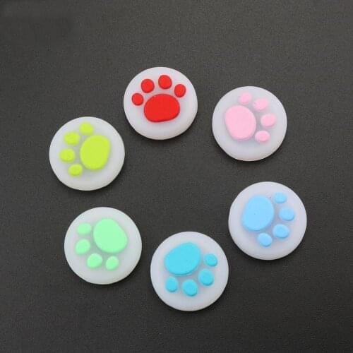 Transparent Cute Cat Paw Thumb Stick Grip High Cap Joystick Cover For Nintendo Switch NS Lite Joy-Con Controller Thumbstick Case
