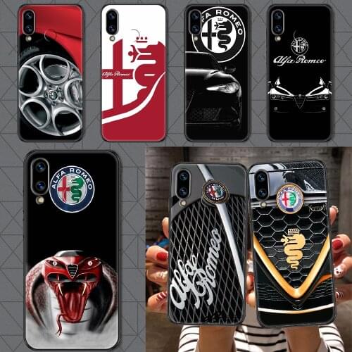Italy Car Alfa Romeo Phone case For Huawei Honor 6 7 8 9 10 10i 20 A C X Lite Pro Play black luxury waterproof pretty coque