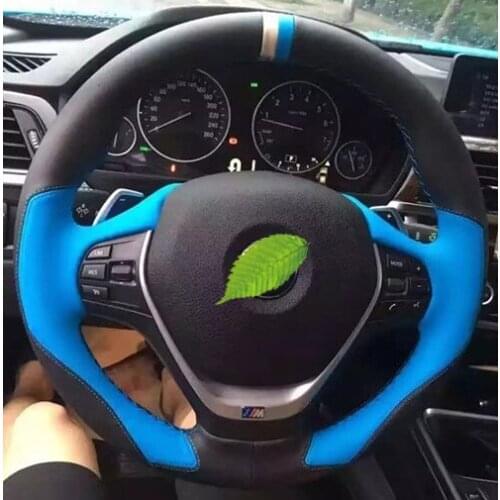 For BMW 7 Series hand-sewn steering wheel cover 730Li 740Li 750Li steering wheel cover premium leather cover car accessories