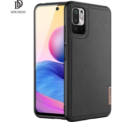 For Xiaomi Redmi Note10 5G Redmi Note10 Pro Case Fino Series Woven Fabric Protecting Back Case Cover Top TPU+PC+PVC+NYLON
