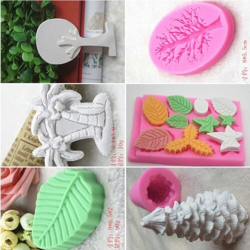 Tree /leaf/grass Aroma Essential oils mould silicone chocolate mold baking tool
