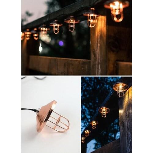 1 Set Solar Fairy Lights Garland 20 LED Metal Lanterns String Light for Home Party Wedding Decoration