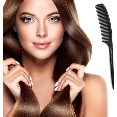 Carbon Fiber Pointed Tail Comb Steel Needle Double-ended Comb Pointed Tail Comb Beauty Salon Haircut Plastic Comb Comb Hair Comb