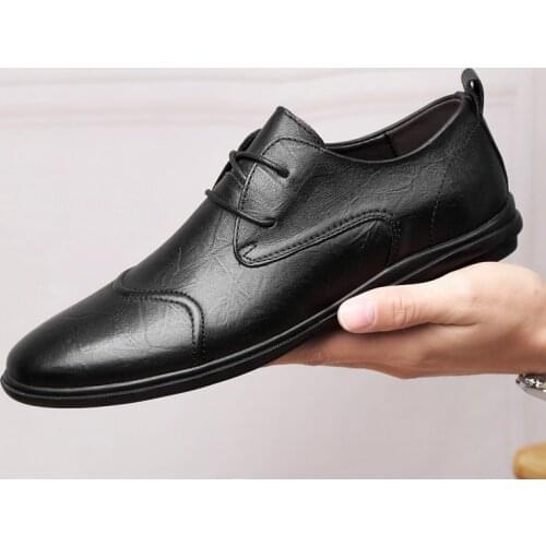 Fashion Business Dress Men Shoes New Classic Leather MenS Suits Shoes Fashion Slip On Dress Shoes Men Oxfords Size 37-46