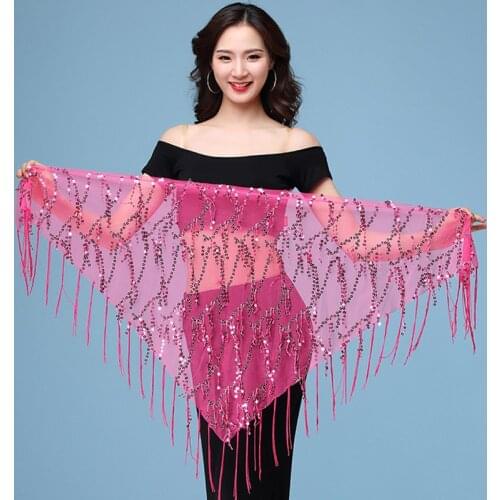 New Embroidery Bellydance Hip Scarf Tassel Hip Scarves Belly Dance Waist Chain Cheap Belly Dancing Triangle Shawl Belt Wholesale
