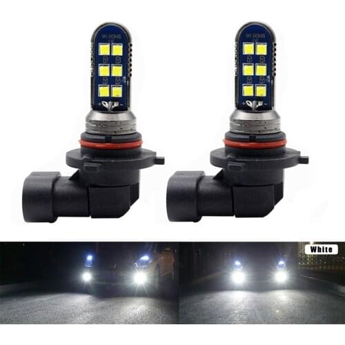 Raych HB3 9005 LED Car Fog Light No Error 6000k White Red Amber Blue Automobile Diode Fog Lamp 12v