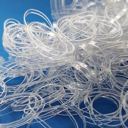 1000 pcs Transparent Rubber Hairband Rope Silicone Ponytail Holder Elastic Hair Holder Tie Gum Rings Girls Hair Accessories