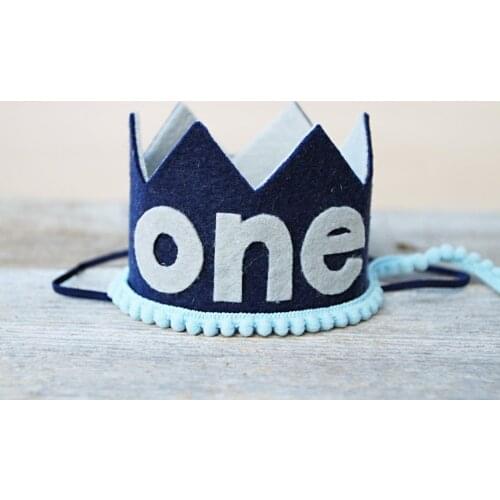 One Year Old Hat First Birthday Boy Crown Boys Birthday Party Decorations Crown 1st Birthday Photo Hat Newborn Birthday Hat