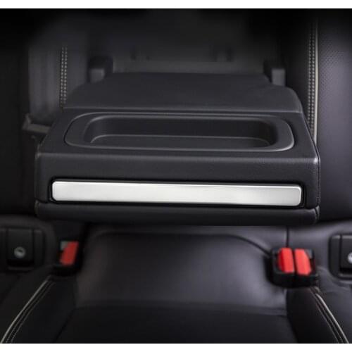 Car Styling Rear Armrest Water Holder Cup Decoration Strips For Volvo XC60 2018 Stainless Steel Interior Modified Accessories