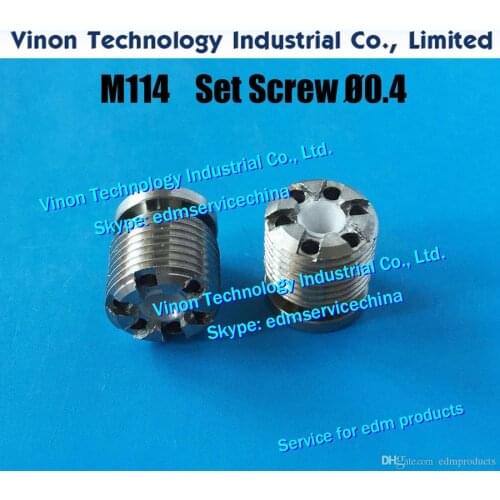 1pc) M114 Set Screw X053C241G52 Ø0.4mm Upper & Lower for Mitsubishi DWC-H1,HA,SA,SB X053C628G51 M113 Set Screw X053-C628-G51
