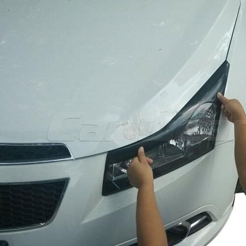 Carbon Fiber Headlight Eyelids Eyebrows for 2008-2014 Chevrolet Cruze J300