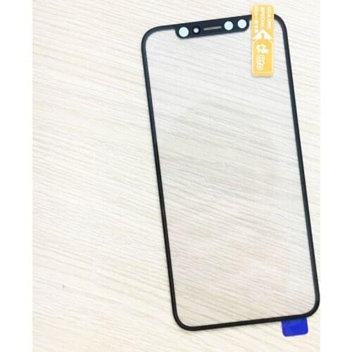 High Quality LCD Screen Front Glass with OCA Adhesive Sticker For iPhone X XR XS MAX Front Screen Lens Outer Glass Replacement