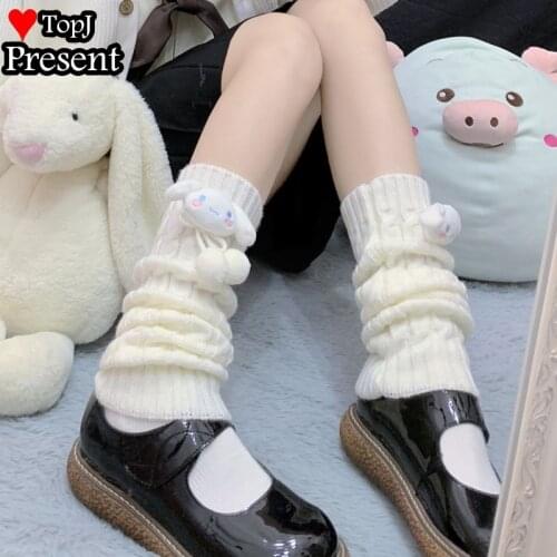 Women girl Knit Winter lovely Leg Warmers Loose Style Lady Boot Knee High Boot Stockings Leggings Warm Boots Leg