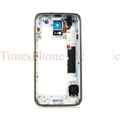 1pcs/lot Gold LCD Frame Replacement For Samsung Galaxy S5 SV I9600 G900 Middle Frame Housing Gold Frame Bezel Chassis with Parts