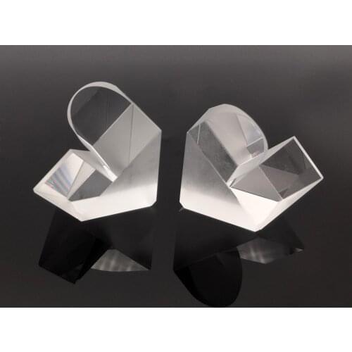 1pcs Porro Prism Shaped Prism Microscope Refraction Prisma K9 Glass Instrument Element Physics Experiment Equipment