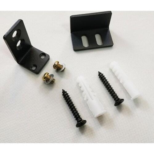 Carbon Steel Barn Door Clip Guide Bottom Floor Roller Stay Guide Moving Sliding Non-Scratch Wall Guides Screws Door Hardwares