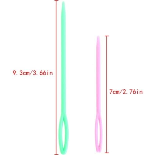 2020 New 6pcs Plastic Sewing Needles Binca Crochet Knitting Cross Stitch Needles 7/9cm
