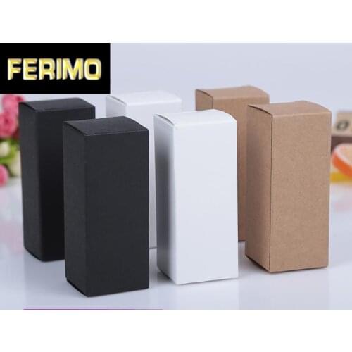 50pcs 10/15/20/30/50/100ml Oil bottle packaging gift box kraft paper tube packing box small paper cardboard DIY Craft Candle box