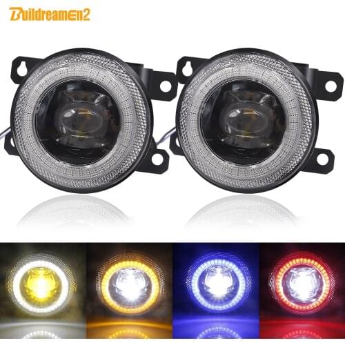 Angel Eye Fog Light Car LED DRL Fog Lamp 8000LM 30W 12V For Renault Clio Duster Megane Twingo Kadjar Lodgy Kwid Trafic Scenic