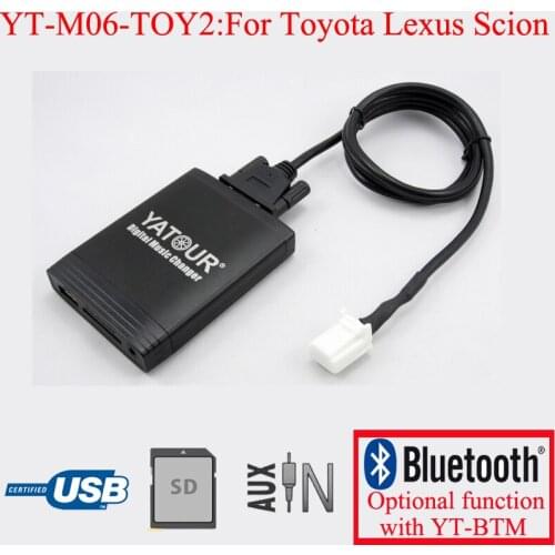 Yatour car radio USB SD AUX IN adapter for Toyota Lexus Scion 6+6PIN