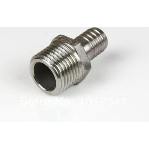 Stainless Steel Hose Barb - 1/2" Male BSP x 1/2"Barb, Brewer Hardware, Homebrew Pump fitting