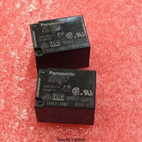 Free Shipping 100% new original relay 10pcs/lot JS1-12V JS1-12V-F 5PIN 10A 12V T73