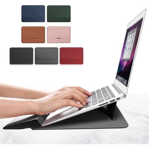 Laptop Sleeve Bag Case For Macbook Air Pro 13 15 2020 Notebook Sleeve Bag For Huawei ASUS Dell 11 12 13.3 14 15.6 Inc Case Stand