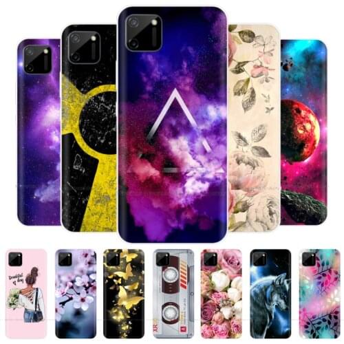 For Realme C11 Case Soft Silicone Cute Cartoon TPU Cover Phone Case For OPPO Realme C11 RMX2185 Real me C 11 RealmeC11 Bumper